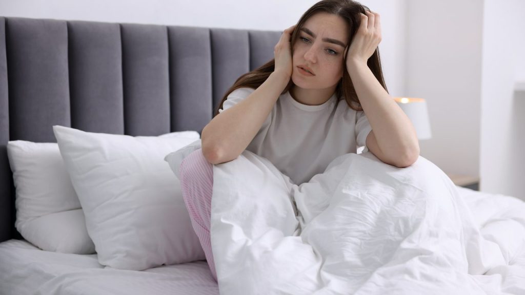 睡眠不足の女性